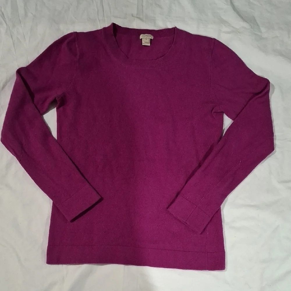 J. Crew Women's Magenta Crew Neck Sweater Size XS